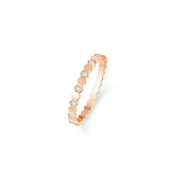 ˇGilded EraˇBEE LOVE RING PINK GOLD DIAMOND