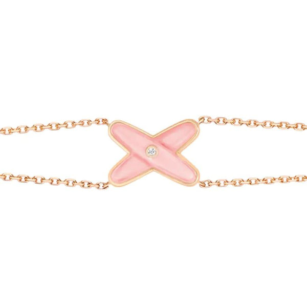 ˇGilded EraˇJEUX BRACELET PINK MOP PINK GOLD 1 DIAMOND