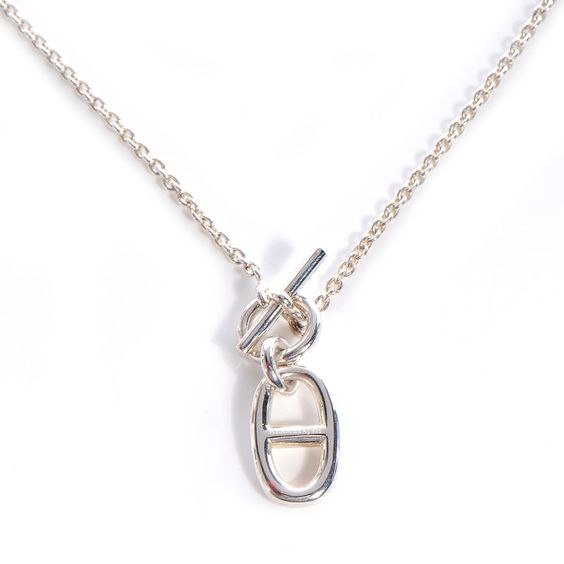 ˇGilded EraˇHM CHAINE D'ANCRE PENDANT NECKLACE STERLING SILVER