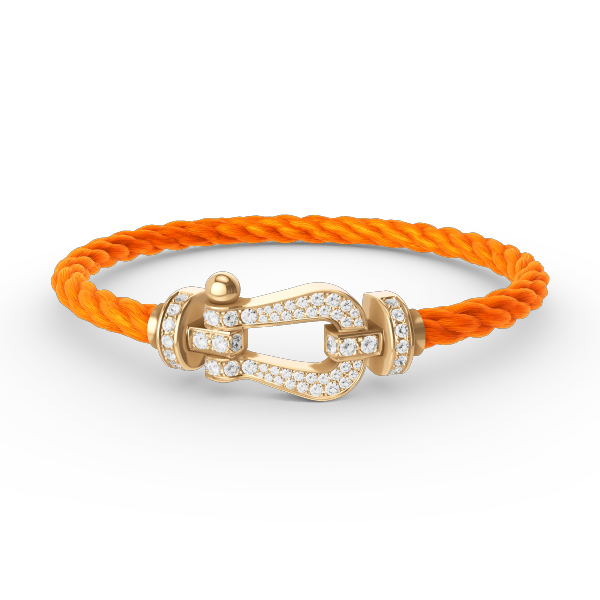 ˇGilded EraˇFORCE LARGE HORSESHOE FULL DIAMOND BRACELET GOLD