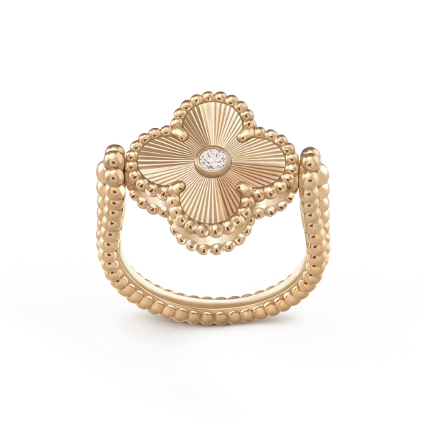 ˇGilded EraˇCLOVER RIVERSIBLE ROSE GOLD RING
