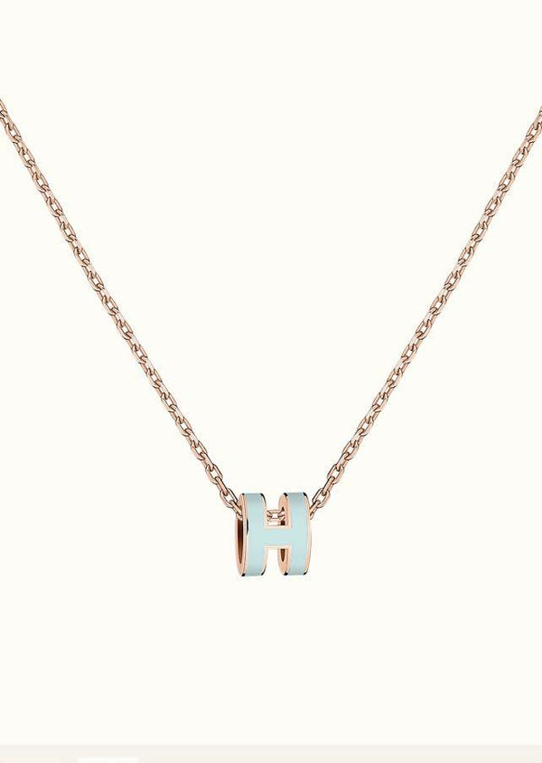 ˇGilded EraˇPOP H LIGHT BLUE NECKLACE