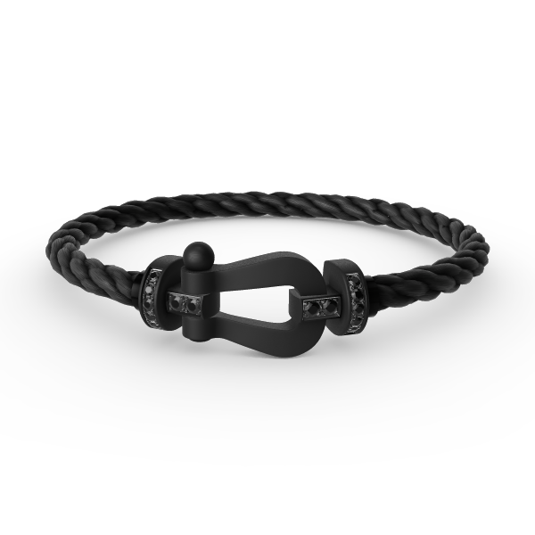 ˇGilded EraˇFORCE LARGE SERIES HORSESHOE BLACK SAMURAI BRACELET