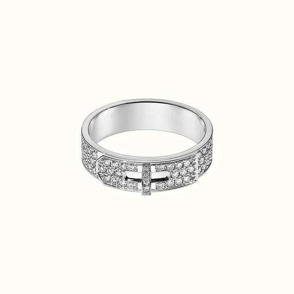 ˇGilded EraˇKELLY SILVER DIAMOND RING