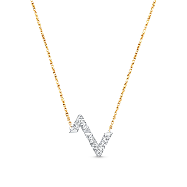 ˇGilded EraˇVOLT SILVER DIAMOND PEDANT NECKLACE