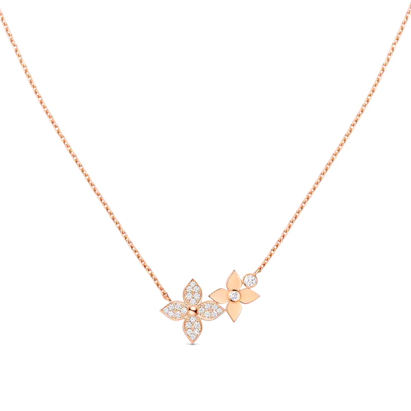 ˇGilded EraˇSTAR BLOSSOM NECKLACE PINK GOLD DIAMONDS