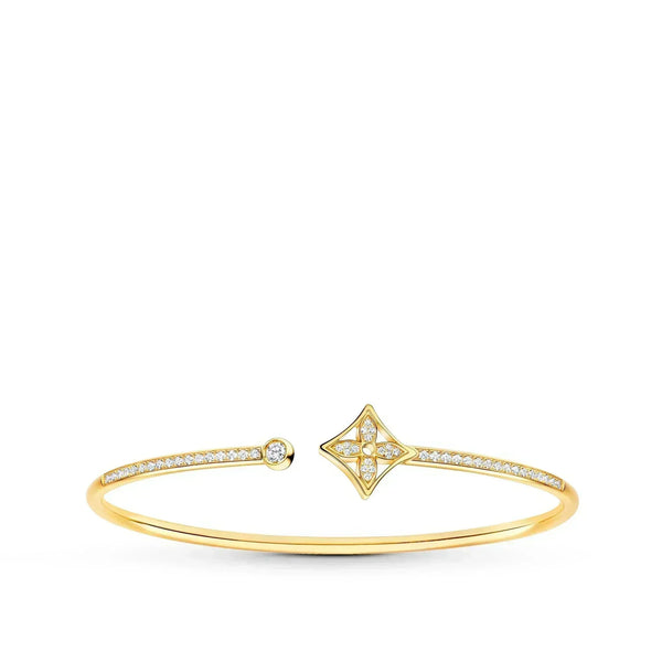 ˇGilded EraˇIDYLLE GOLD OPEN BRACELET DIAMOND PAVED