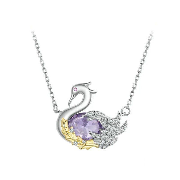 ˇGilded EraˇCute Swan Pendant Necklace for Women
