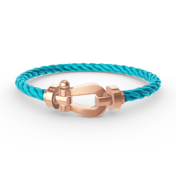ˇGilded EraˇFORCE LARGE HORSESHOE NO DIAMOND BRACELET ROSE GOLD