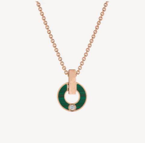 ˇGilded EraˇGARI NECKLACE PINK GOLD MALACHITE