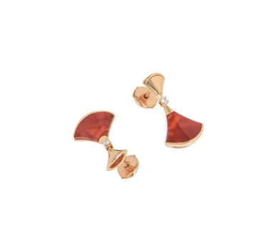 ˇGilded EraˇDREAM Carnelian PINK GOLD EARRINGS