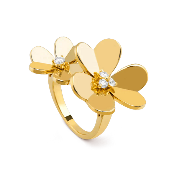 ˇGilded EraˇCLOVER COMOS GOLD DIAMOND RING