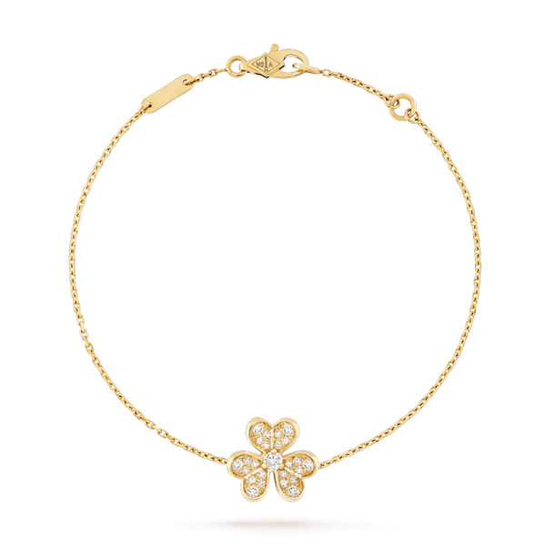 ˇGilded EraˇFRIVOLE GOLD FLOWER DIAMOND BRACELET