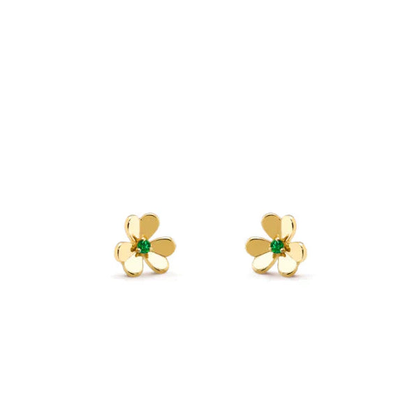 ˇGilded EraˇFRIVOLE  FLOWER MALACHITE EARRINGS