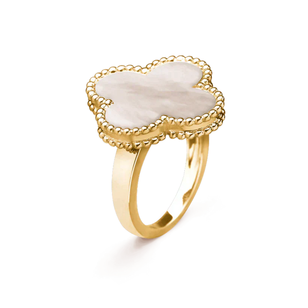 ˇGilded EraˇCLOVER WHITE MOP RING