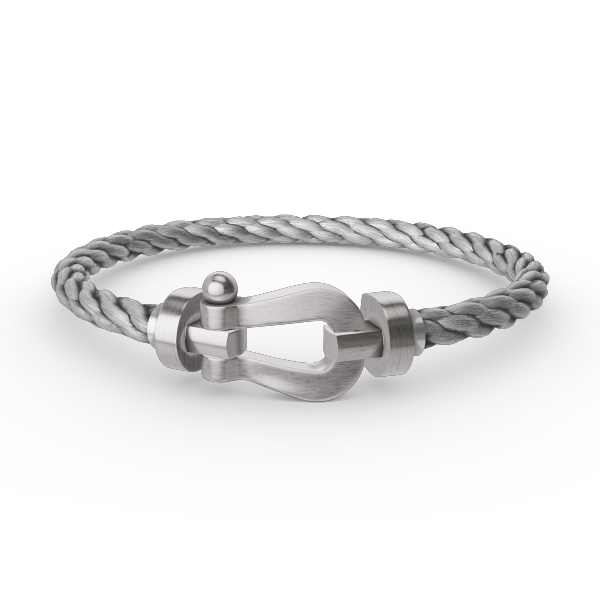 ˇGilded EraˇFORCE LARGE HORSESHOE NO DIAMOND BRACELET SILVER